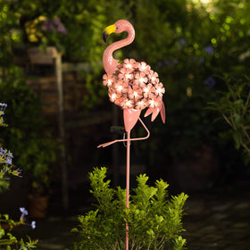 Homeimpro Flamingo decorative light creates cheerful yard charm year-round