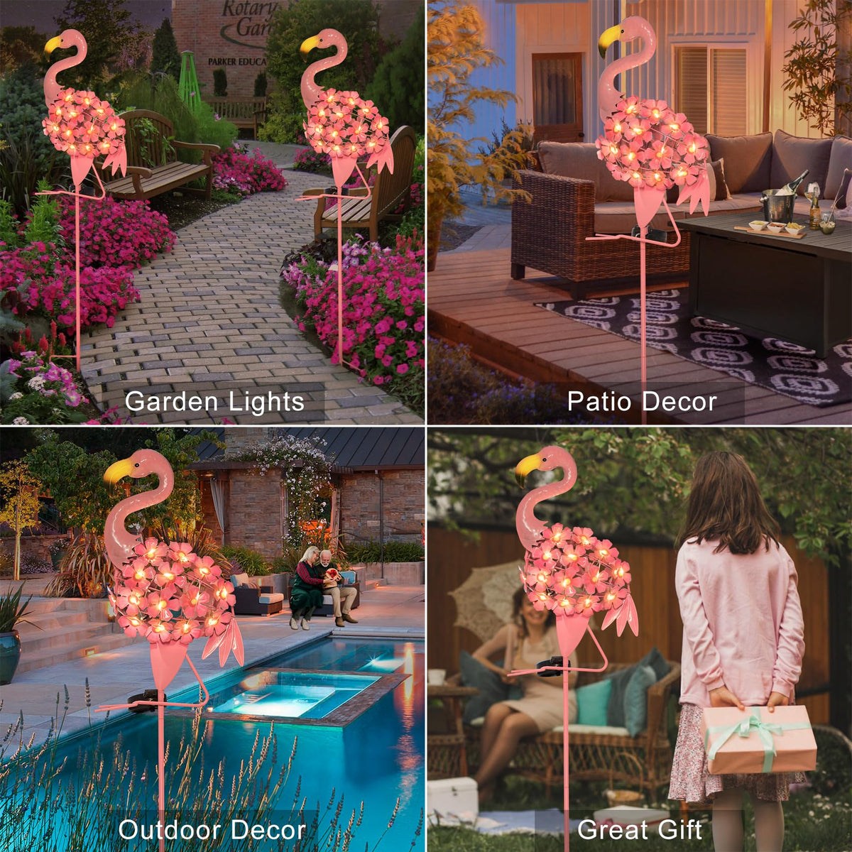 Homeimpro Flamingo garden stake with durable base for yard accents