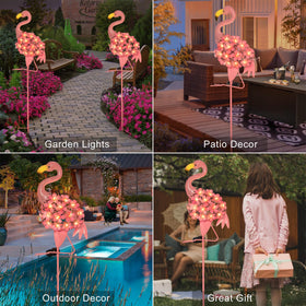 Homeimpro Flamingo garden stake with durable base for yard accents