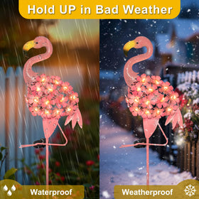 Homeimpro Flamingo glow enhances patios and courtyards at night