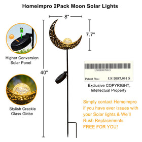 HOMEIMPRO IP65 waterproof moon light withstands outdoor weather.