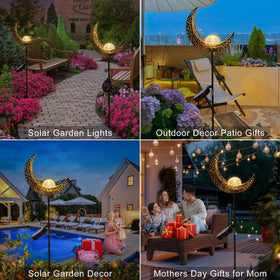 HOMEIMPRO Moon Light with warm white LEDs for cozy yard ambience.