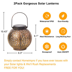 HOMEIMPRO rose garden lantern ideal for patios, decks, and fences.