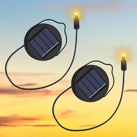 HOMEIMPRO solar lantern top replacement 2-pack for quick outdoor light restoration.