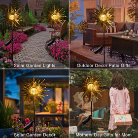 HOMEIMPRO Warm white LED glow enhances patios and lawns after sunset.