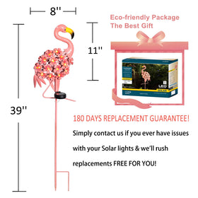 Homeimpro Weatherproof Flamingo lights ready for rain or sun all season