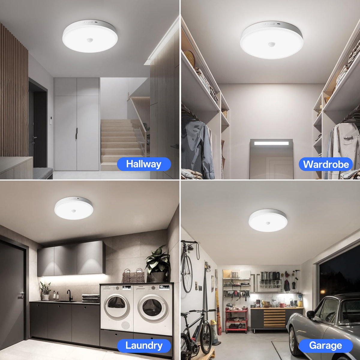 Homelist ceiling light suitable for garages and closets improving visibility during tasks