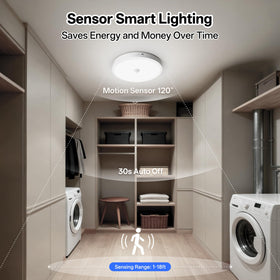Homelist motion sensor ceiling light activating with movement in a dim hallway