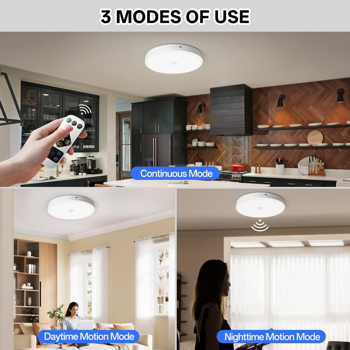 Homelist wireless ceiling light installation without wiring for quick setup
