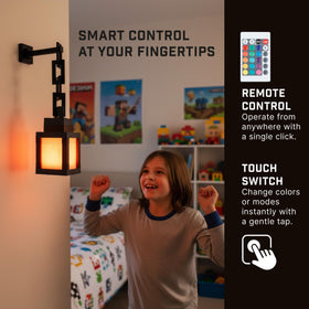 HomeLuvo Pixelated Lantern remote control enables easy color and brightness changes