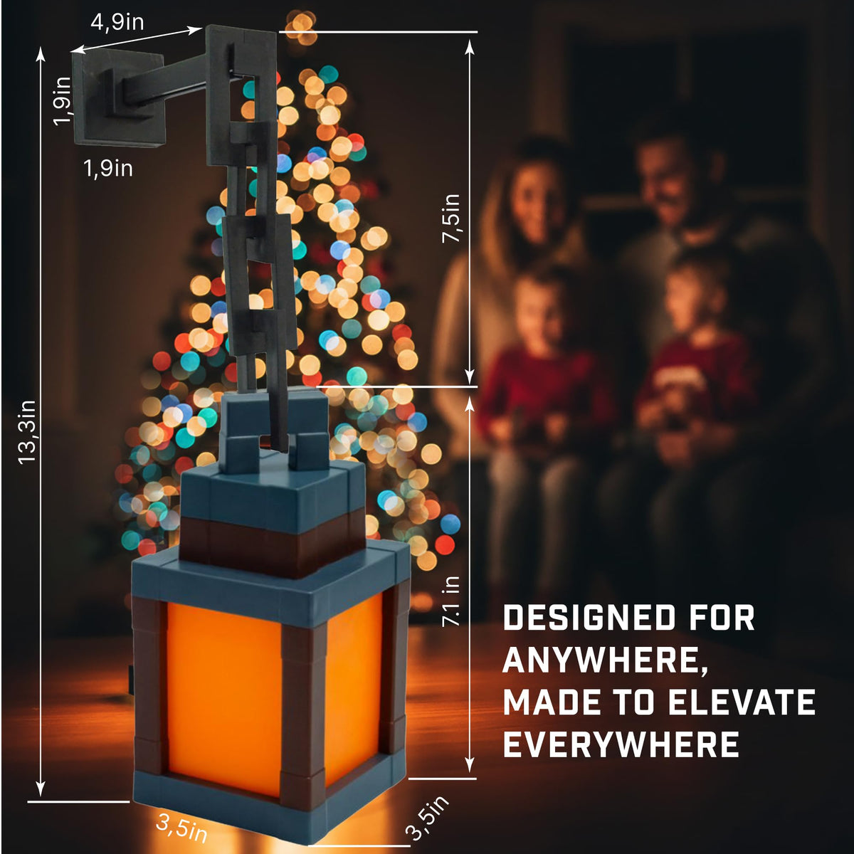 HomeLuvo Pixelated Lantern soft flicker glow adds cozy bedroom ambiance