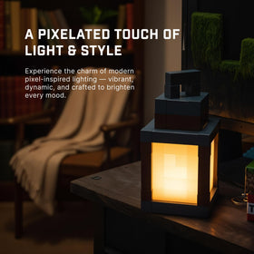 HomeLuvo Pixelated Lantern Wall Mount showing space-saving mood lighting
