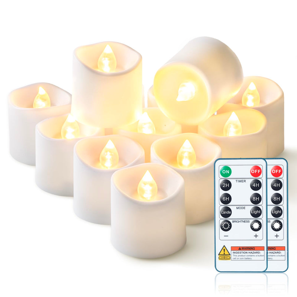 Homemory 24-pack flameless candles with remote for easy table setup