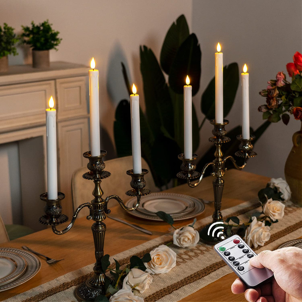 Homemory 3D flickering bead and black wick create lifelike ambiance
