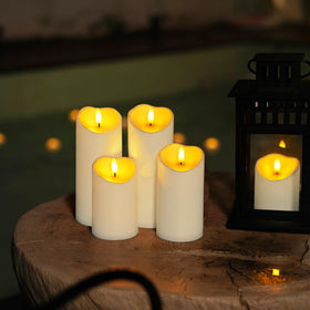 Homemory 3D-wick flameless candle mimics real flame safely.