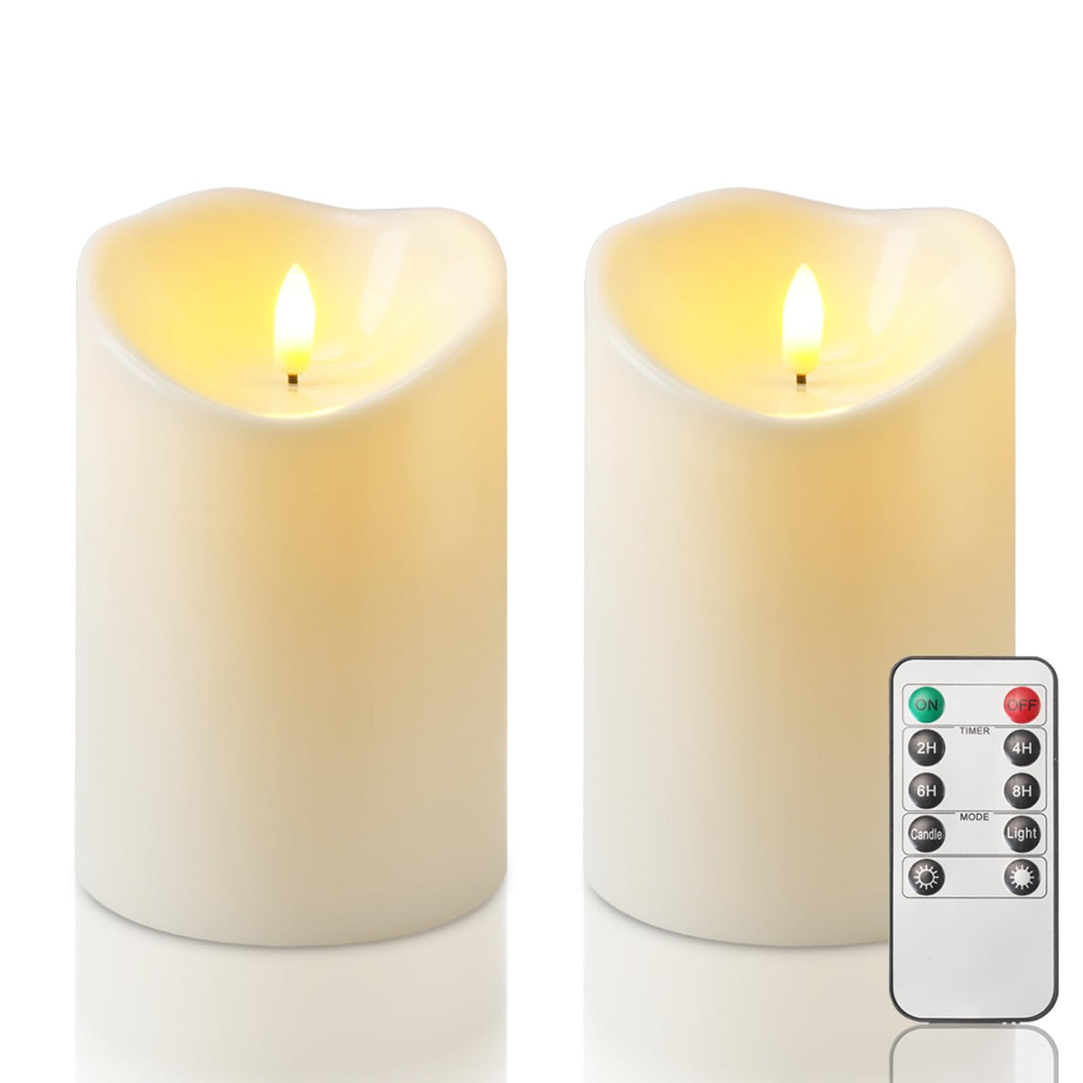 Homemory 4x6 outdoor flameless candle with warm glow for patios.