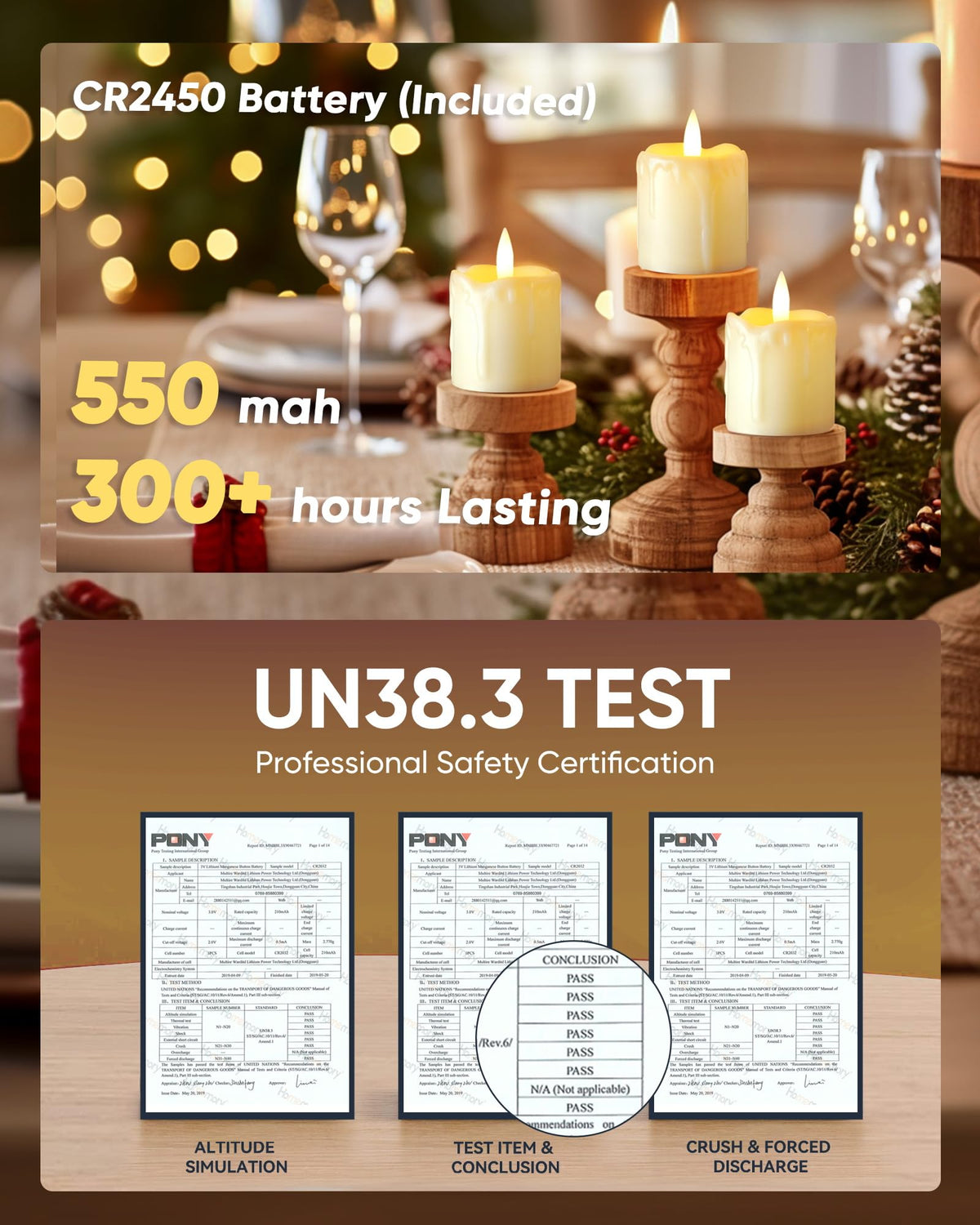 Homemory six-pack votive candles for romantic evenings and celebrations
