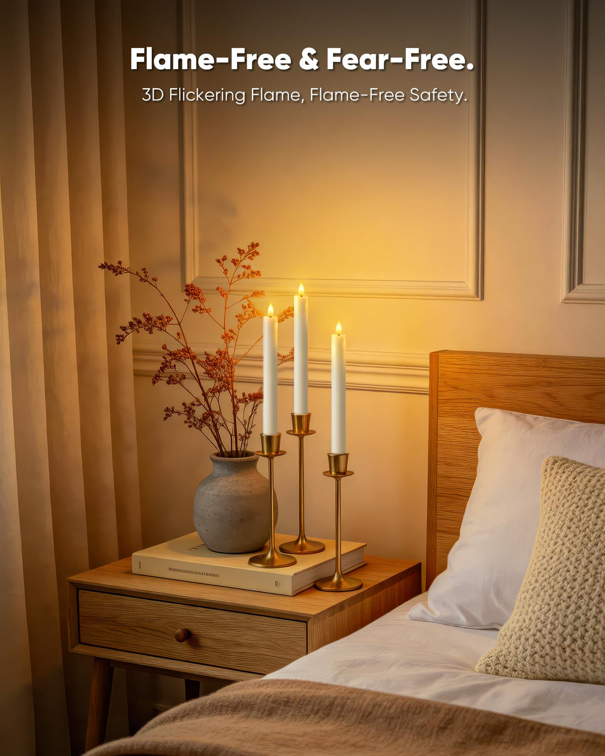 Homemory 9.6-inch height matches traditional taper aesthetics