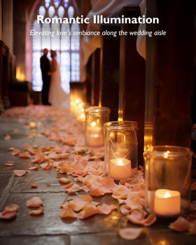 Homemory amber glow tea lights ideal for romantic dinners and events
