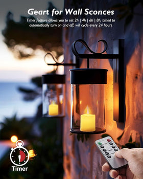 Homemory battery-operated tea lights deliver warm white ambience outdoors.