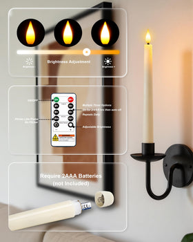 Homemory battery-powered taper candles offer versatile placement and ambiance options.