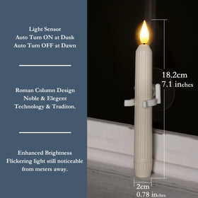 Homemory flameless window candle powered by batteries for safe use