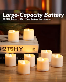 Homemory brighter soft white LED beads create uniform candlelight.
