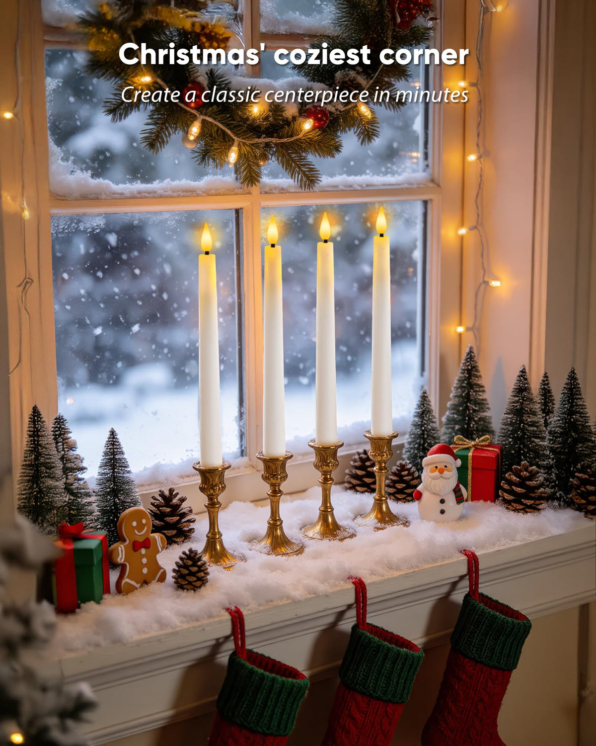 Homemory 9.6 inch taper fits standard candle holders and mantels.