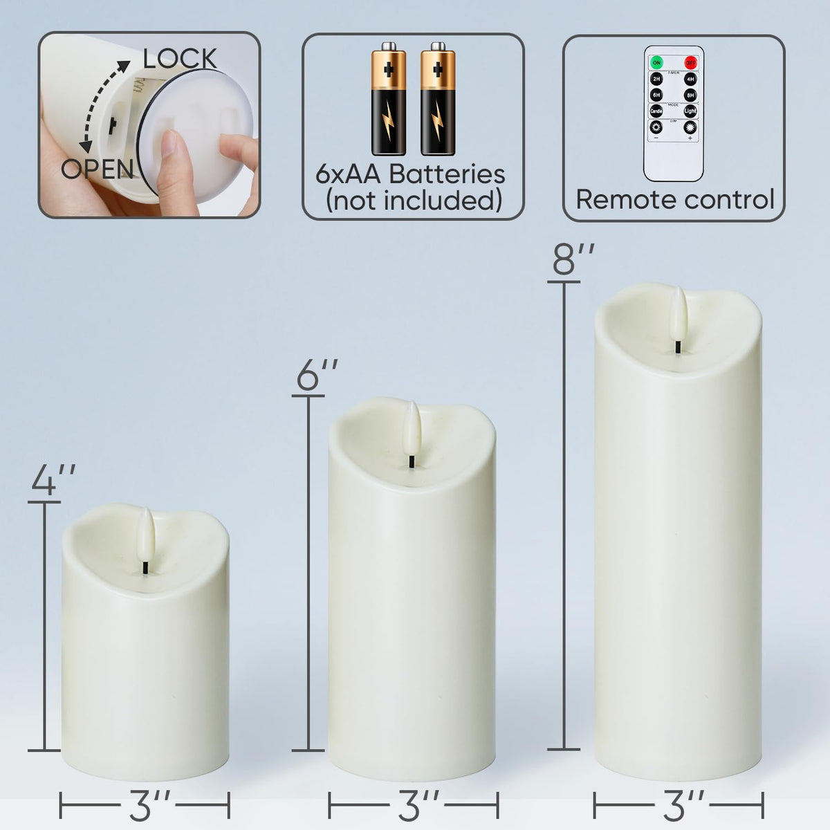 Homemory remote control candle with timer for everyday use.