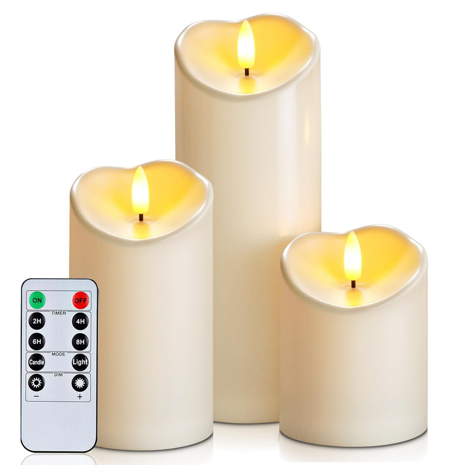 Homemory outdoor flameless candle waterproof for all-weather decor.