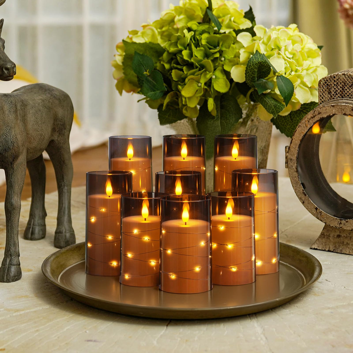 Homemory 5in candle shown on table creating soft glow