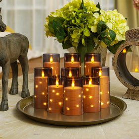 Homemory 5in candle shown on table creating soft glow