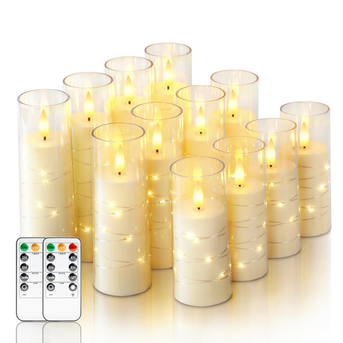 Homemory flameless candles with star lights create a warm, safe ambience for events