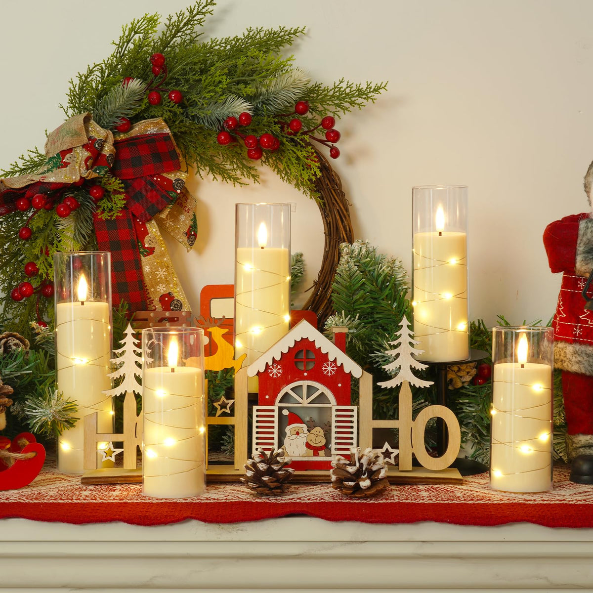 Homemory 2.2×7 inch flameless candle for dramatic tablescapes