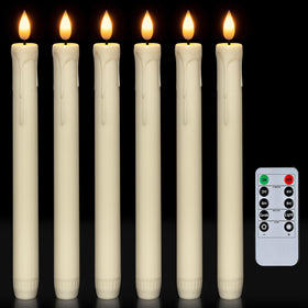 Homemory flameless taper candle with remote for easy ambiance control