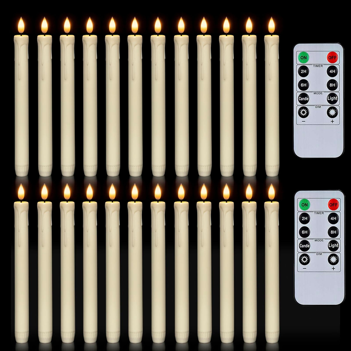 Homemory flameless taper candles remote control for easy lighting