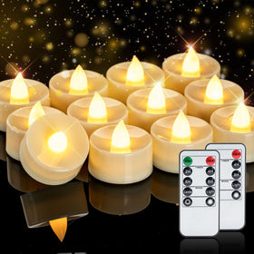 Homemory flameless tea light with remote control for easy ambiance.