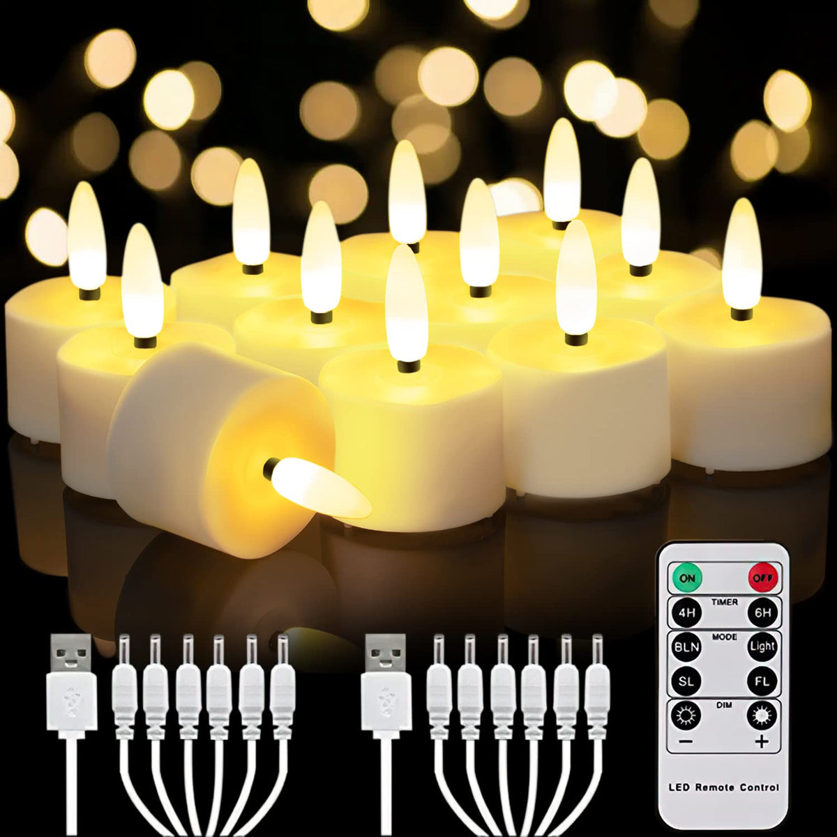 Homemory flameless tea light with remote control for effortless event lighting