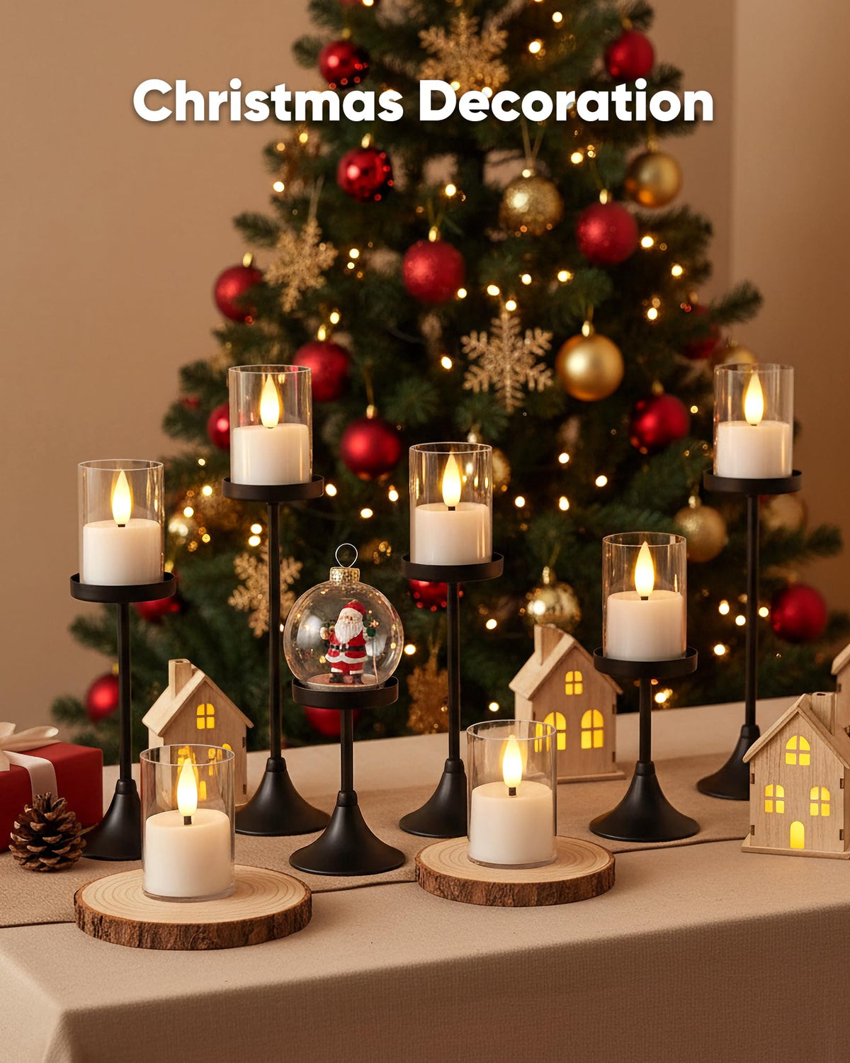 Homemory flameless tealight with CR2032 battery for safe, mess-free use.