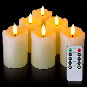 Homemory flameless votive candle with real wax edge for lifelike ambience.