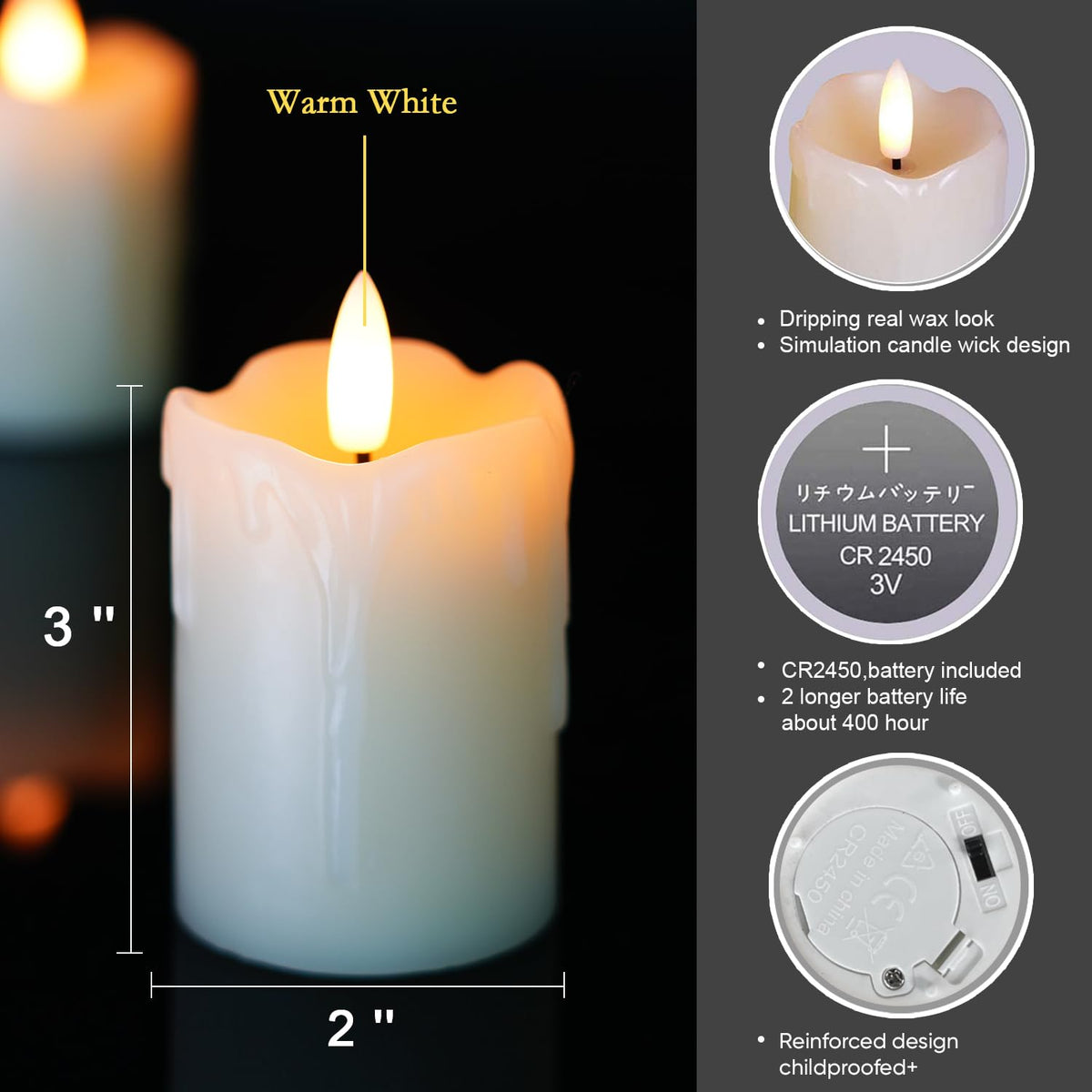 Homemory flameless votive candle remote control timer for easy event setup.