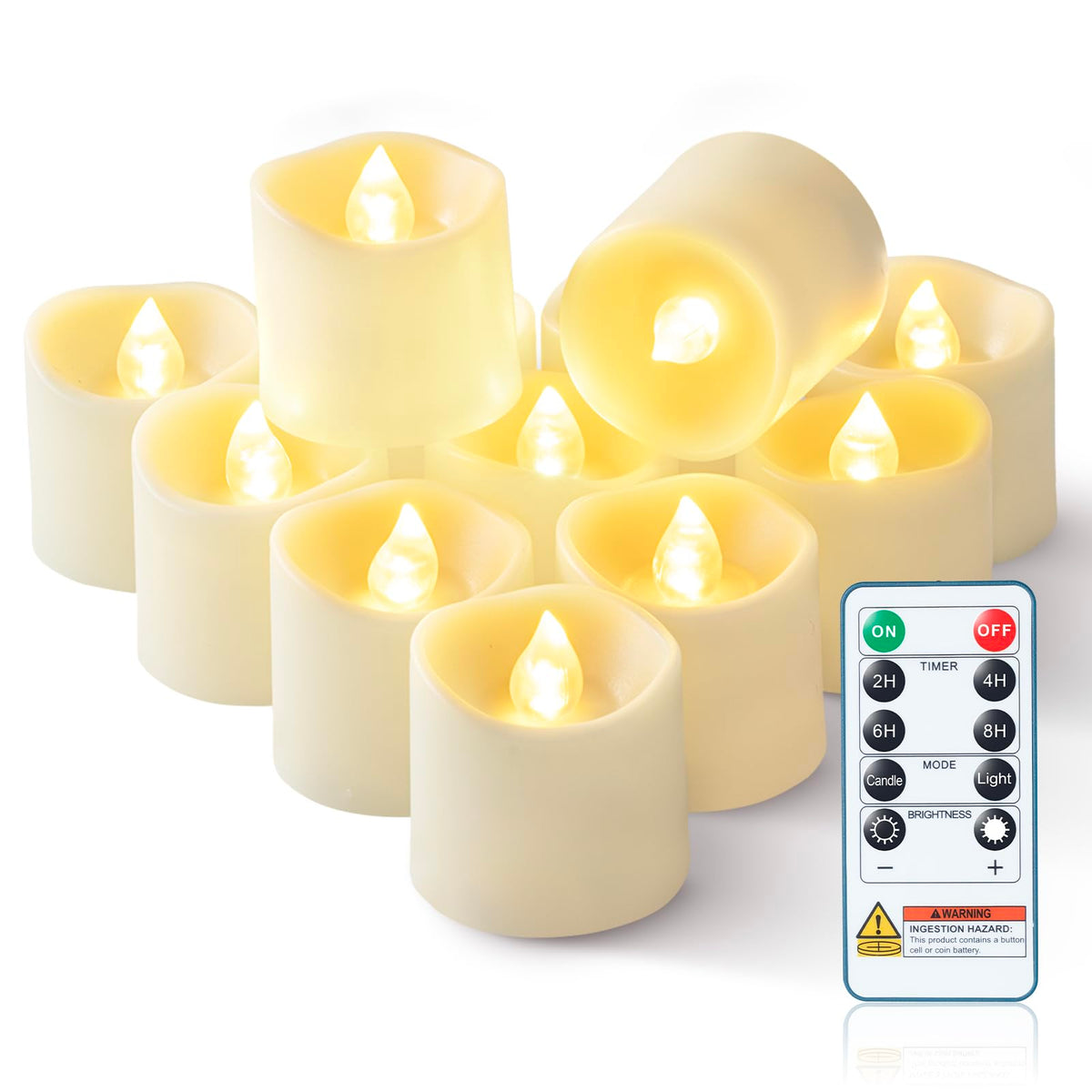 Homemory flameless votive candle with remote control for easy ambiance