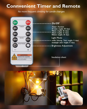 Homemory flickering flame LED tea light resembles real candle glow