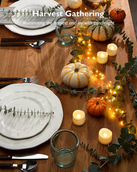 Homemory flickering warm glow tea lights create cozy ambiance for events.