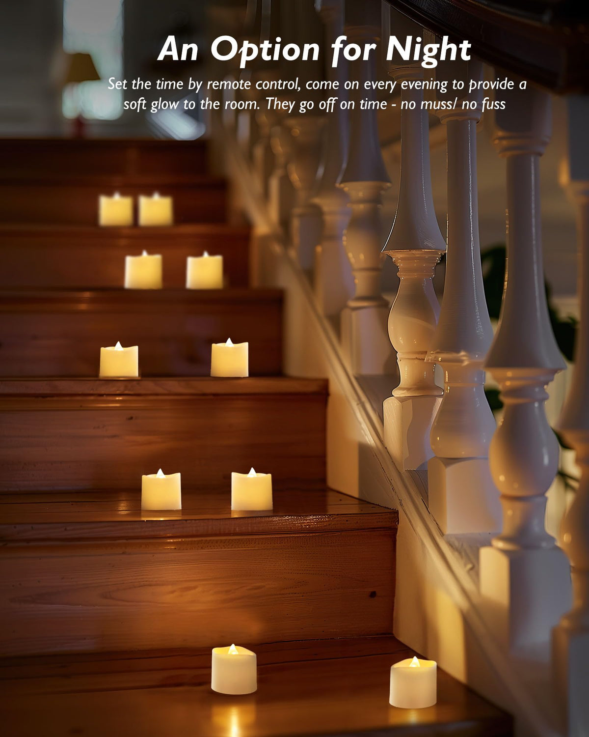 Homemory flickering warm-white flameless candle mimics real flame safely.