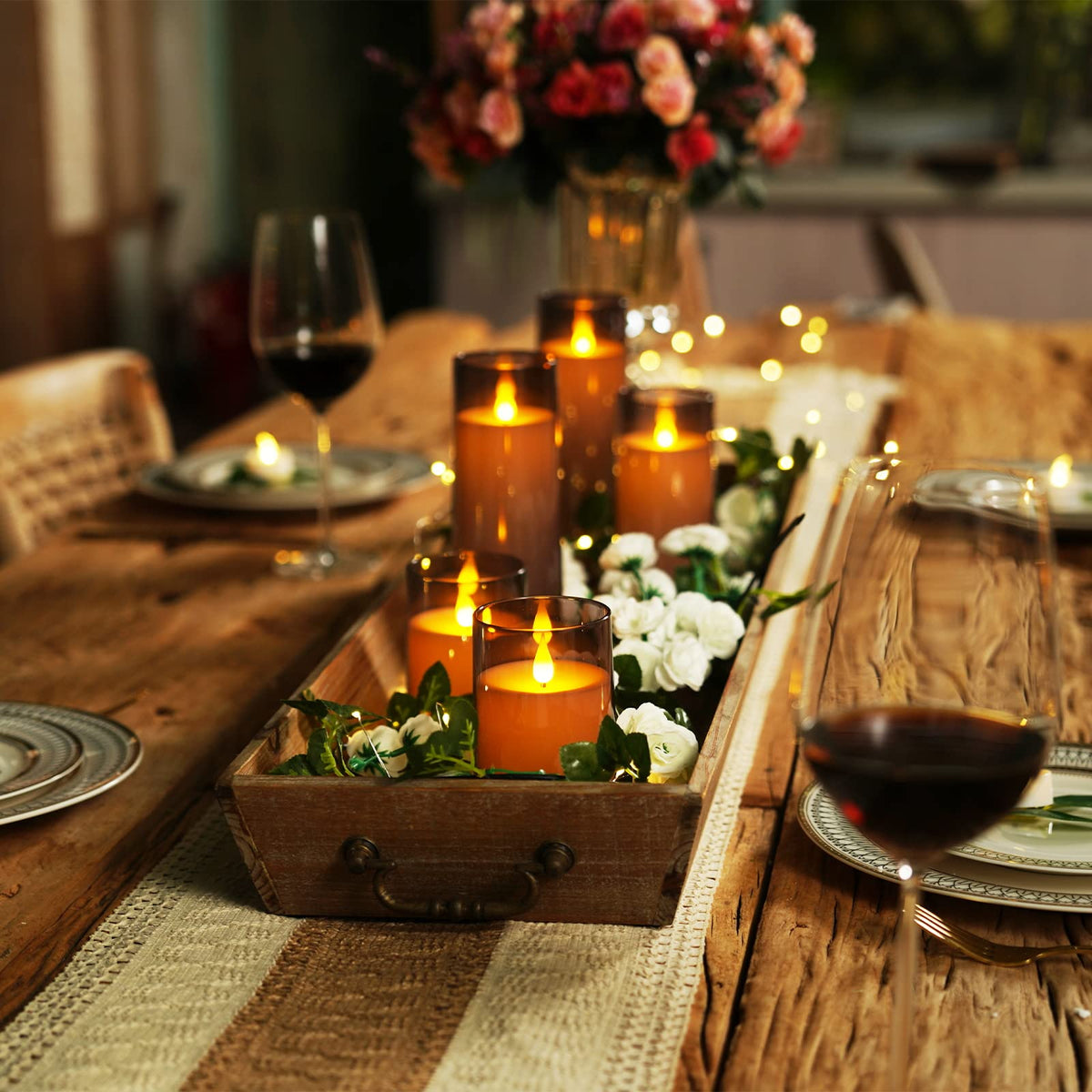 Homemory Halloween-ready decor candles provide safe, decorative lighting.