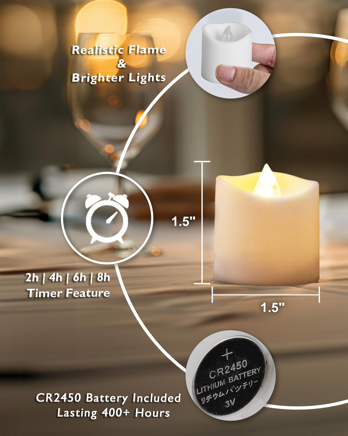 Homemory indoor-outdoor safe candles for holidays and seasonal decor.