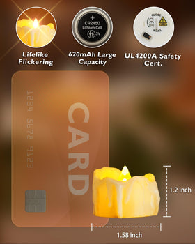 Homemory ivory-base tea light blends with any centerpiece style