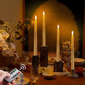 Homemory 11-inch ivory candles designed for Christmas and wedding décor.