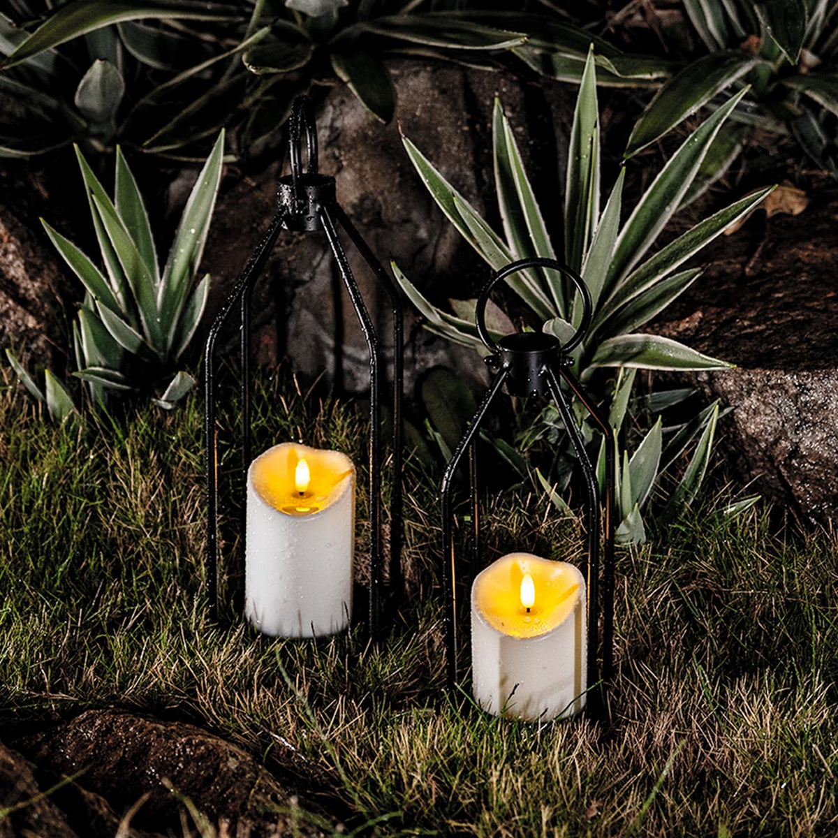 Homemory ivory plastic-shell candle provides a lifelike glow with no wax mess.
